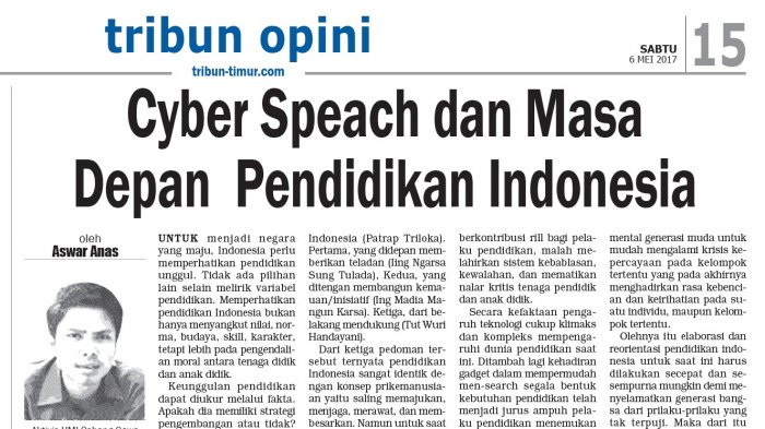 CYBER SPEACH DAN PENDIDIKAN MASA DEPAN INDONESIA